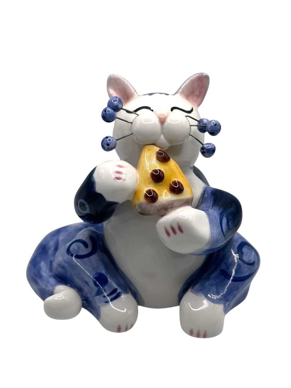 Rare VTG Amy Lacombe Whimsiclay Y2K Cool Pizza Cat Figurine